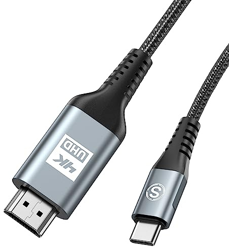 AviBrex 4K Câble USB C vers HDMI 5M, Câble USB Type C vers HDMI,Thunderbolt 3/4/5 Compatible avec i Phone 17 16 15 Pro/Max,Galaxy S26/S25/S24/S23/S22/S21/S20,MacBook/Air,iPad Air,iPad Pro,iMac,XPS