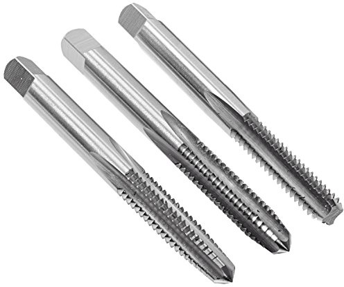 Kodiak Cutting Tools KCT202717 USA Made 1/4-20 Hand Threading Tap Set, Includes Taper, Plug and Bottom Taps, Ground Threads, High Speed Steel, H3 Limit, 4 Flute, 1/4 Diameter x 20 TPI (Pack of 3)
