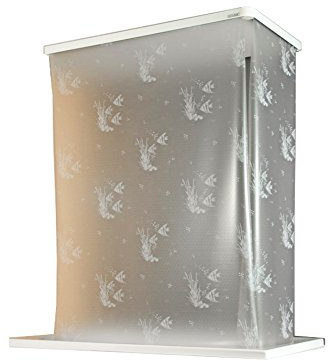 ECO-DuR,4024879010423,1 Paar Ersatzvorhänge ECK Duschrollo 134x62 cm - Fische weiß