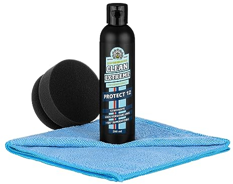 CLEANEXTREME Auto Lackversiegelung Set | Silikonölfreie Langzeit Versiegelung | Für Autolack Autofolie und vieles mehr - bis zu 12 Monate Schutz