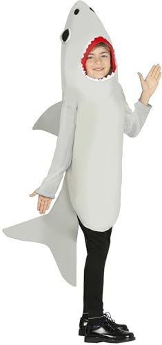 FIESTAS GUIRCA | Kinder Hai Kostüm - Komplettes Outfit für Halloween, Karneval und Kostümpartys - Meeres Tier Verkleidung für Jungen und Mädchen