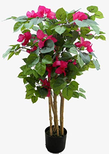 Seidenblumen Roß Bougainvillea 90cm DA künstlicher Baum Pflanzen Kunstbaum Dekobaum Kunstpflanzen Zimmerpflanze