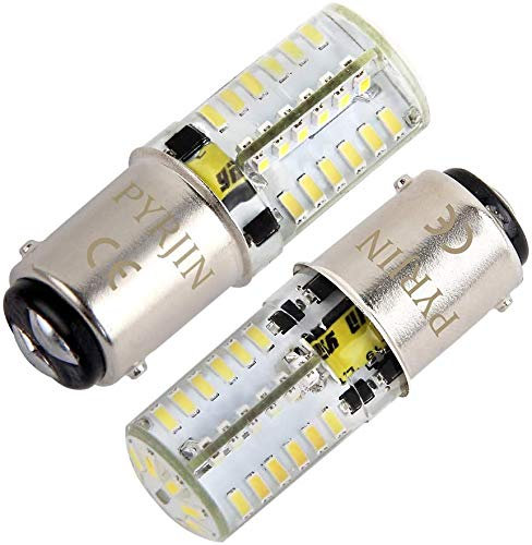 PYJRIN Ba15d LED Ampoule 12V AC/DC 5W, Double Contact Baïonnette SBC (Parallèle à 180 degrés), Blanc Froid 6000K, Équivalent 35W, pour l'intérieur, RV Camping, bateau. (lot de 2)