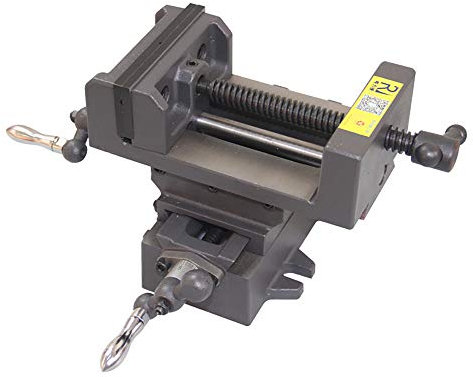 Toplionace Banco da Lavoro Mobile Bidirezionale della Morsa della Mascella della Morsa a Due vie di Precisione per Trapano a Croce di Precisione