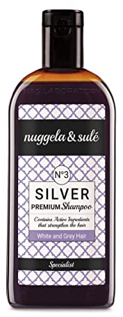 Nuggela & Sulé Toningsschampo för Blont och Grått Hår. Med Extrakt av Röd Lök och UNICERT Violet. Fläckar inte vid Applicering. 1 x 250 ml