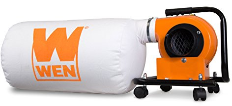 WEN Woodworking Dust Collector, 5.7-Amp Motor with 12-Gallon Bag, Mobile Base, and Optional Wall Mount (DC3401)