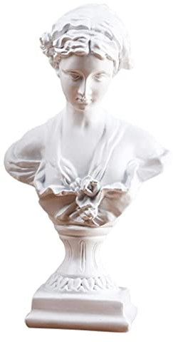 Busto Statue Portraits Scultura in Gesso Artigianato Home Decor, Bianco