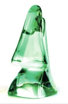 Eleganter, schimmernder Brillenhalter NASE aus Glas (Grün)