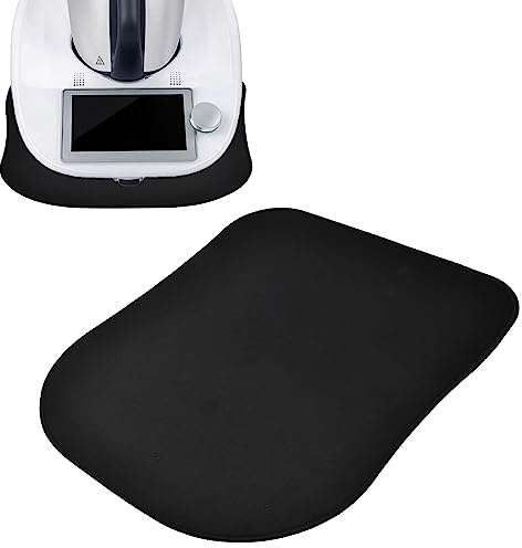 Gleitmatte Kompatibel mit Thermomix TM5 TM6 TM21 TM31, 35 x 30 cm, 3 mm Dick, Gleitmatten für Küchengeräte, Thermomix Zubehör, Schwarz