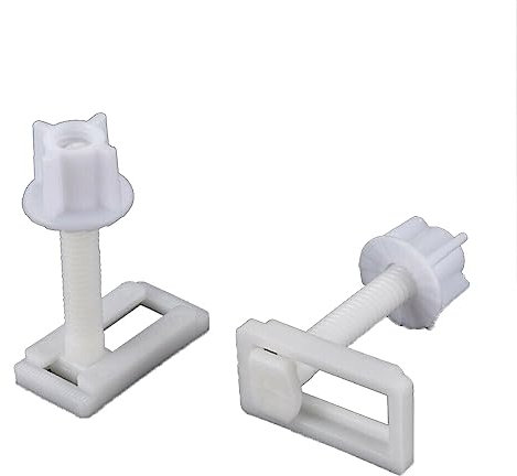 Set completo di 2 viti per la riparazione del sedile del WC, in plastica, colore bianco, accessori di fissaggio, stile A