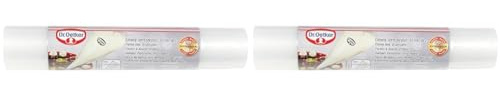 Dr. Oetker Einweg-Spritzbeutel Nachfüllpack, Spritztüten zum Verzieren, Backzubehör zum Dekorieren (Farbe: transparent/weiß), Menge: 1 Stück (Packung mit 2)