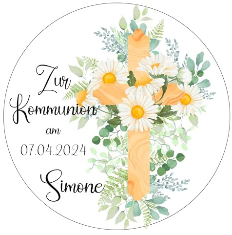 Tortenaufleger Muffin Topper Kommunion, Konfirmation oder Firmung (Fondantpapier, Dekorpapier Plus oder Oblate)