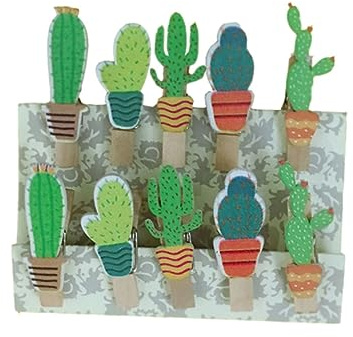 Cabilock 10pièces Clips Photo Forme De Cactus pour Et Décoration Pince à Linge Colorée pour Photos Et Œuvres Art