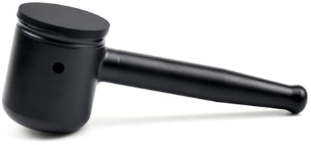 Premium Pur-Pfeife | CNC Aluminium | 1g Kapazität - 3-teilig | | Leichte Reinigung| Pfeife Smoking Pipe Rauchen | Gebrauch von Tabakwaren (Schwarz)