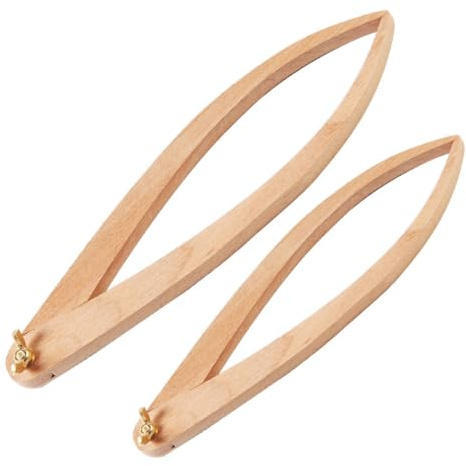 PHENOFICE 2pcs Wooden Outside Calipers for Pottery Clay Measuring Tool Lightweight and Beige, for Sculpture and Modeling in Ceramic Crafting
