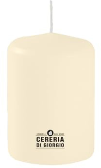 Candela diametro 7 cm altezza 10 cm - Avorio - Cereria di Giorgio - Made in Itally - Cera vegana - durata 55 ore