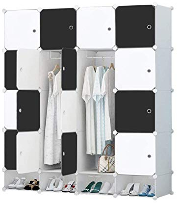 ZXFNVXC Aufbewahrungsgarderobe Einfacher Stoff-Stahlrahmen-Montage-Kunststoff-Garderobenkombination Hängegarderobe Einzel-Doppelschlafsaal Einfache Moderne Kombinationsgarderobe,