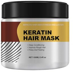 Genérico Mascarilla Pelo, Hair Mask con Colágeno y Aceite de Argán Mascarilla Capilar para Seco y Dañado el Cabello Todo Tipo de Cabellos 100ML/3.4 fl.oz