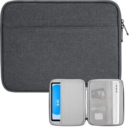 Dadanism 9-11 Pouces Tablette Housse de Protection, Gris Sidéral | pour iPad A16 11, iPad Air 11 M4/M3, iPad Pro 11 M5/M4, iPad 10é Gén/Air 5/4, iPad 9/8/7é Gén 10,2, Galaxy Tab A11+/A9+ 11