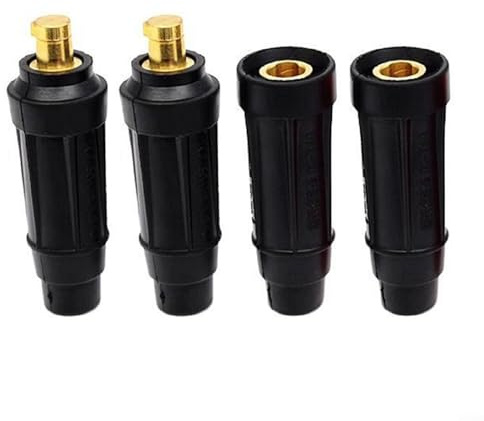 Lot de 2 paires de connecteurs de câble de soudage TIG DKJ35-50 315 A à raccord rapide mâle/femelle, connexion robuste pour machines à souder