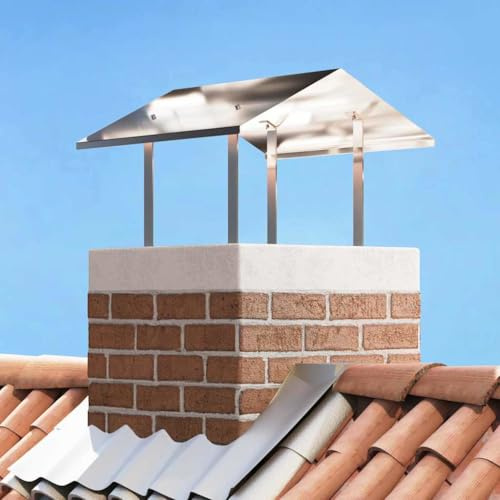 Generico Cappa Camino Argento 60 x 60 x 38 cm Acciaio Inossidabile,Accessori caminetti e stufe a Legna,42008436