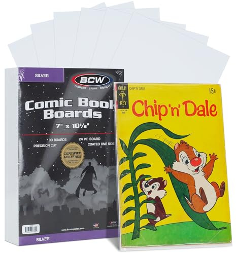 Comictopia - Juego de 100 tablas para cómics, color plateado