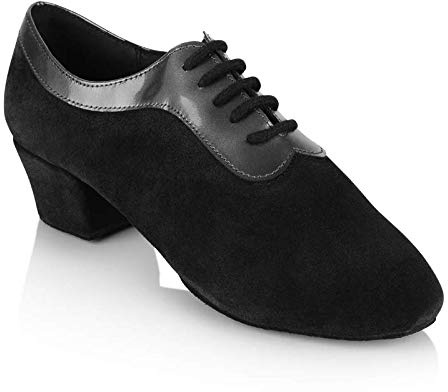 Ray Rose Mujeres Zapatos de Baile/Zapatos de Practica 417 Solar - Cuero/Ante Negro - Regular (Medium) - 4 cm Practice [UK 3,5]