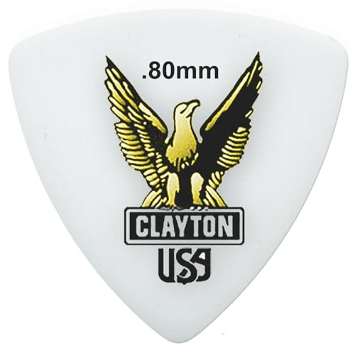 Title: CLAYTON Acetal Rounded-Triangle Shape 0.80mm – RT80 (72 Picks Per Pack) Guitar Picks – Ultra Durable Anti-Slip Guitar Pick for Electric, Acoustic, & Bass – Warm and Clear Tones