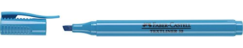 Faber-Castell 157751 - Caja con 10 Marcadores Fluorescentes Textliner 38 - Azul