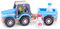 New Classic Toys Tracteur avec Remorque Lait de Bidon Jouet en Bois pour Enfant