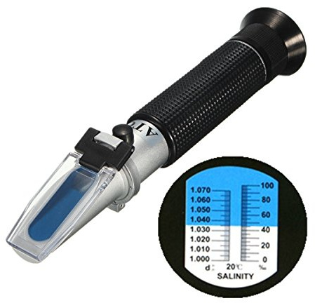 TuToy Hand-Salinität Refraktometer Salz Wasser Salinität Leser Meter Bereich 0-10%