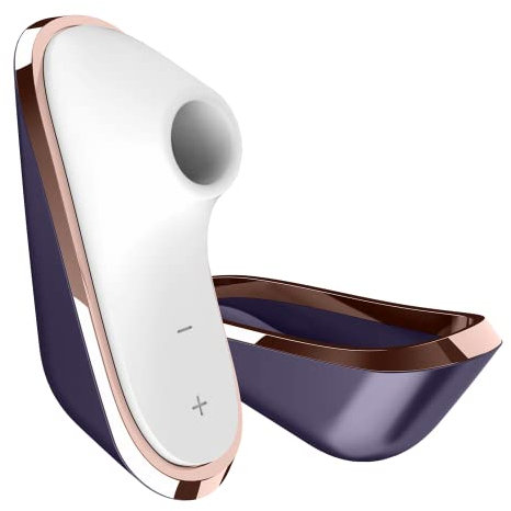 Vibratore Satisfyer 'Traveler' | Vibratore da appoggio con 11 programmi di onde di pressione | Giocattolo donna | Stimolazione clitoridea silenziosa e potente | Compatto per viaggi erotici
