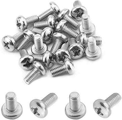 MroMax M4 - Tornillos de cabeza de acero inoxidable con cruz empotrada Phillips Drive para pomo de cajón, 20 unidades