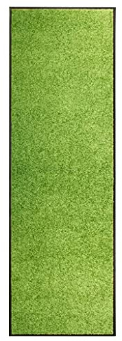 vidaXL Fußmatte Waschbar Schmutzfangmatte Türmatte Fußabtreter Schmutzmatte Schmutzfangläufer Sauberlaufmatte Innen Außen Grün 60x180cm