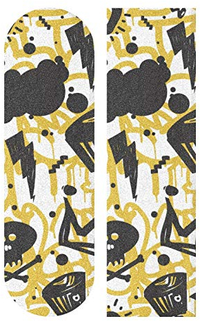 MNSRUU Skateboard Griptape Graffiti Muster Griptape Schleifpapier für Roller Rollerboard, 22,9 x 83,1 cm