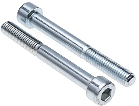 Zylinderkopfschrauben M12 Strenght Sleel Class 8.8 (Packung mit 2) Verzinkte Sechskantschrauben mit Innensechskant Gewindebefestigung Zylindrisch Schwerlast zertifiziert Standard DIN912 (12mm x 100mm)