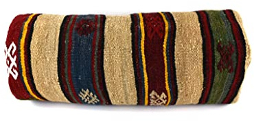 Kelim Nackenrolle 20x50 cm Handgefertigt Kissenbezüge Türkisch Lendenkissen Dekorative Kissenhülle Dekokissen Zierkissen Sofakissen Teppiche Ethnische Kilim Kissenbezug code 4316