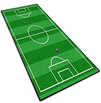 AEREY Kinderteppich Spielteppich 90x400cm LäUfer Flur Kinderzimmer Spiel Fussball Benutzerdefinierte LäNge Für Kinderzimmer Mit Fußball-Design