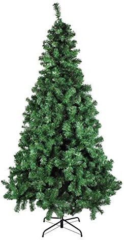 Albero di Natale Effetto Realistico Rami Fissi Apertura ad Ombrello Ignifugo Montaggio Facile (60 cm, Verde Standard)