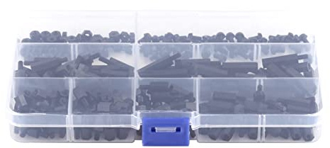 250PCS Nylon M2 M3 Male Female Hex Column Standoff Spacer Screw Nut Assortment Kit for Mounting PCB Circuit Boards (M3 single pass-A type)
