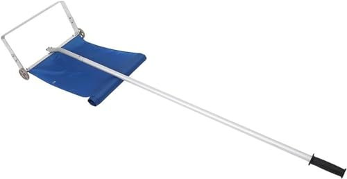 Dach-Schneerechen-Entfernungswerkzeug, Schneeräumbürste, Dachrechen, quadratischer Rechenkopf mit Rädern für Dachblatt-Reinigungswerkzeug, manuelle Schneeschaufel
