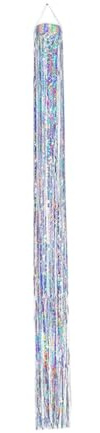 INOOMP Bird Scare Windsock Reflective Hanging Decoration Holographic Polyester Film Outdoor Bird Scarer Wind Sock Wind Chimes Spinner Streamer ribbon