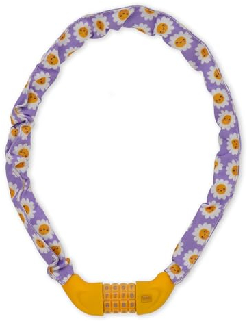 Legami - Zahlenschloss - Bike Lock, L 75 cm, wasserdicht, ideal für Fahrradliebhaber, Anti-Diebstahl, Durchmesser 1,4 cm, personalisierbare Kombination, Daisy