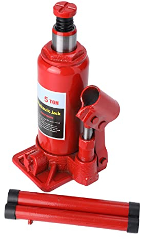 ECUTEE Cric hydraulique, bouteille de 5 tonnes, cric hydraulique, cric compact pour voiture, SUV