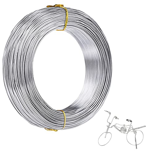 Edelstahl-Basteldraht, Draht zur Schmuckherstellung, 165 Fuß/50 m Aluminium-Basteldraht, 1 mm biegbarer Metalldraht for Basteln von Bildhauerarbeiten