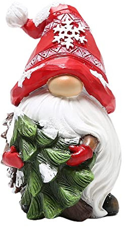 Montesy Weihnachtsfigur, Zwerge, dekorative Harz-Skulptur, Ornament für drinnen und draußen, Garten, Hof, Dekoration