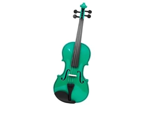 Geige 4/4 Violinenset Hartschalenkoffer Bogen Schulterstütze Stimmgerät Griffbrettaufkleber Zusätzliche Saiten(B-Green)