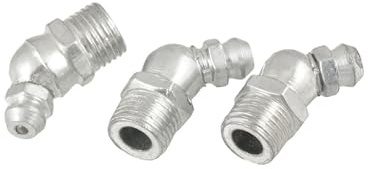 A ABSOPRO 3 Pz filettatura M10x1 45 gradi di ingrassaggio idraulici beccuccio ingrassatore argentato Sostituzione dell'articolo