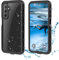 IP68CASE für Samsung Galaxy A16 5G Hülle Wasserdicht Stoßfest Schneefest Waterproof Case mit Integriertem Displayschutz Unterwasser Handyhülle Robust 360 Grad Schutzhülle für Galaxy A16 5G,Schwarz