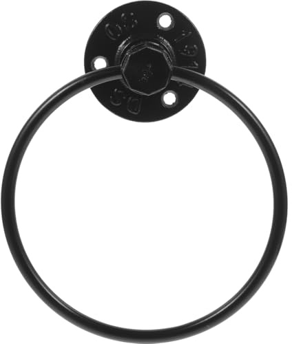 Milisten Hand Towel Ring Industrial Antique Towel Ring Industrial Vintage Wall Mounted Holder for Bathroom Hand Bar Rack Accessory Rustic Design for Farmhouse Decor